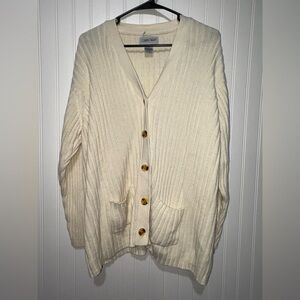 Vintage Cabin Creek Cream Cardigan| Size 3x